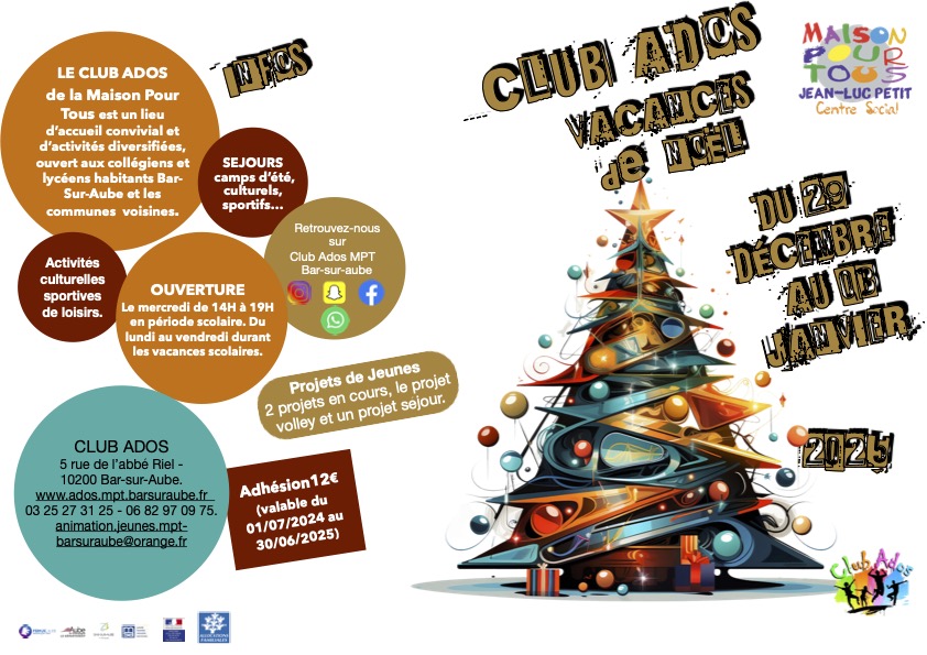 Programme des vacances de Noël